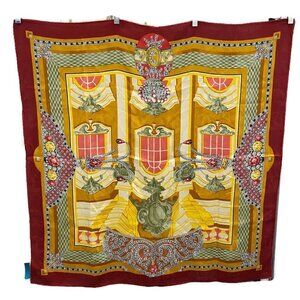 Must De Cartier Vintage Yellow & Orange Silk Scarf
